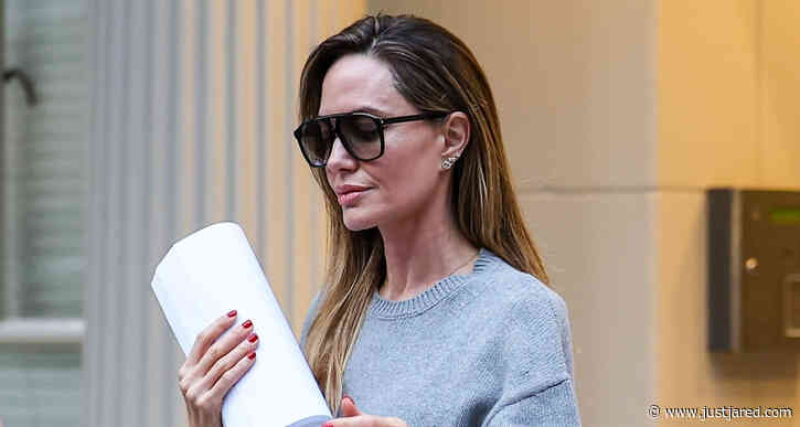 Angelina Jolie Heads Out After Visiting a Friend in L.A.