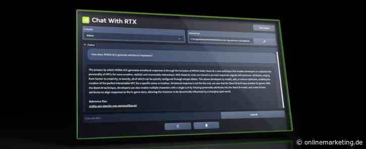 Chat with RTX: NVIDIA launcht ChatGPT-Konkurrenz
