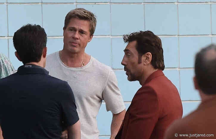Brad Pitt & Javier Bardem Spotted Filming F1 Racing Movie at a Laundromat in Florida