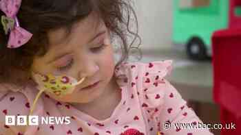 Girl waiting for new heart marks year in hospital