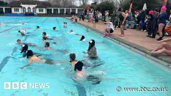 Swimmers dare polar plunge challenge for charity