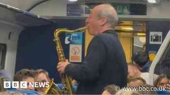 Leeds sax player hits the high notes for late night train passengers