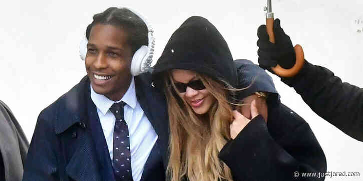 Rihanna & A$AP Rocky Brave the Rain During Romantic Outing in Venice