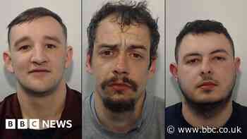 Three men jailed after shooting boy on motorbike