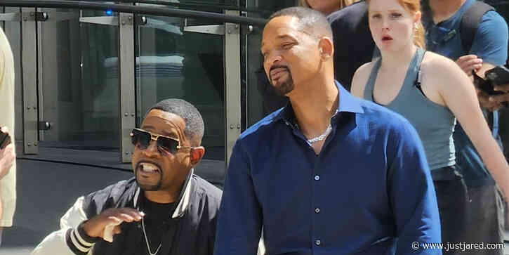 Will Smith & Martin Lawrence Pal Around on Set of 'Bad Boys 4' After Filming Major Scene