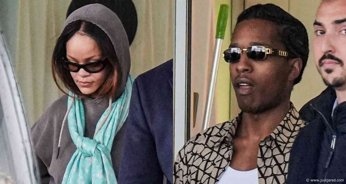 Rihanna & A$AP Rocky Arrive in Italy After She Performed at Indian Billionaire's Son's Wedding Celebration