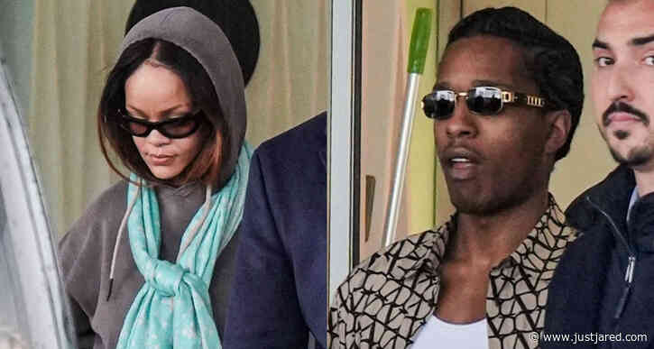 Rihanna & A$AP Rocky Arrive in Italy After She Performed at Indian Billionaire's Son's Wedding Celebration