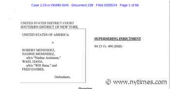 Read the Latest Menendez Indictment