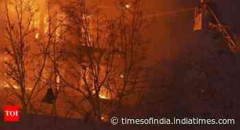 Mexico City drought causes rainwater catchment basin to catch fire and burn for a day