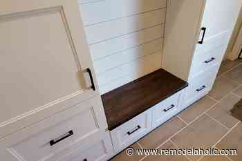How to Build a Mudroom Bench Using IKEA Cabinets