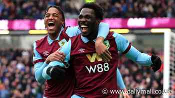 Burnley 2-1 Brentford: Clarets seal first win of the YEAR and a huge three points in the relegation battle... as Jacob Bruun Larsen and David Datro Fofana find the net against struggling Bees with Sergio Reguilon sent off