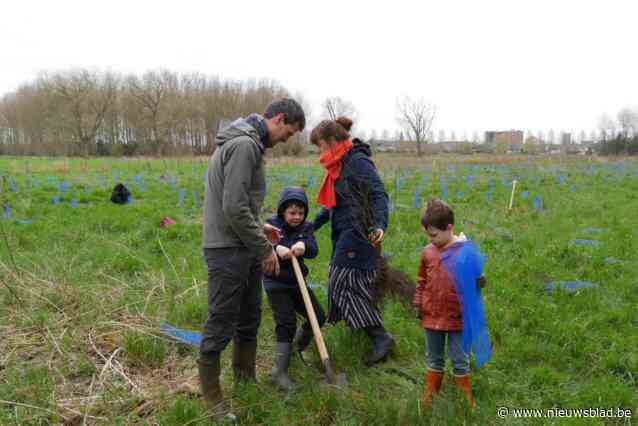 Eerste bomen geplant in vallei van de Leie van wat grote bedrijfsbos in Vlaanderen moet worden