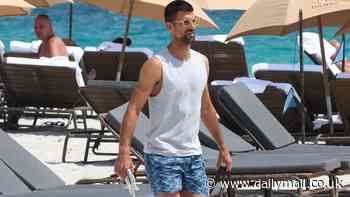 Novak Djokovic enjoys a beach day with friends in the sun after Miami Open withdraw