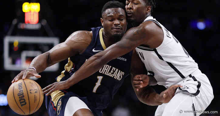 Zion Williamson has high-flying slam, leads Pelicans past Nets
