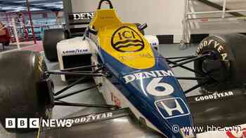 Formula 1 car driven by world champion on display