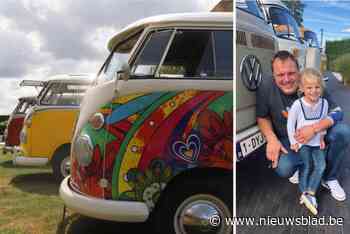 Hippiebusjes van Pieter (42) zijn blikvangers op schlagerfestival: “Een camper uit 1966 heeft de hoofdrol in de show”