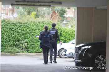 Worthing murder investigation: Sussex Police remain on scene