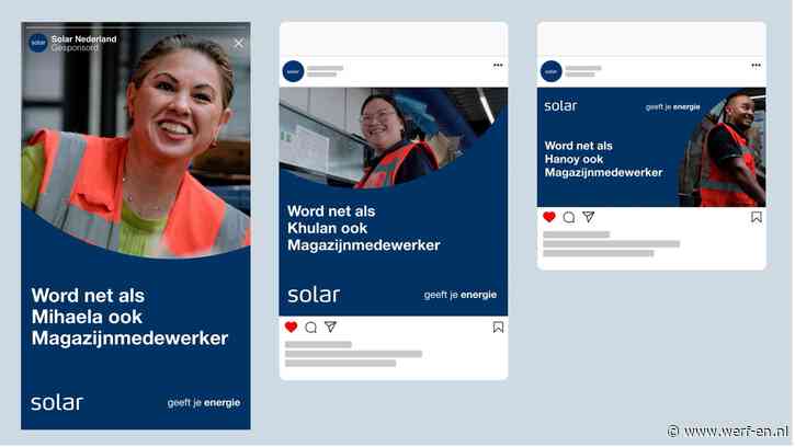 Creatieve campagne gericht op magazijnmedewerkers die samen energie geven (inzending Solar)