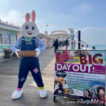 Brighton Palace Pier easter egg hunt on easter Sunday