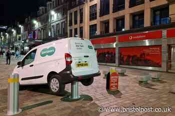 'Should have gone to Specsavers' taunt after optician's van stuck on bollard