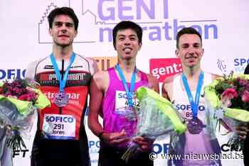 Japanner Fukuda Yudai domineert de Marathon van Gent, triatleet Joren Van Dorpe knap tweede: “Even de focus naar marathon verplaatst”