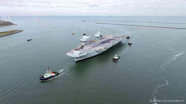 Brits vliegdekschip Prince of Wales vertrekt vanmiddag uit Rotterdamse haven