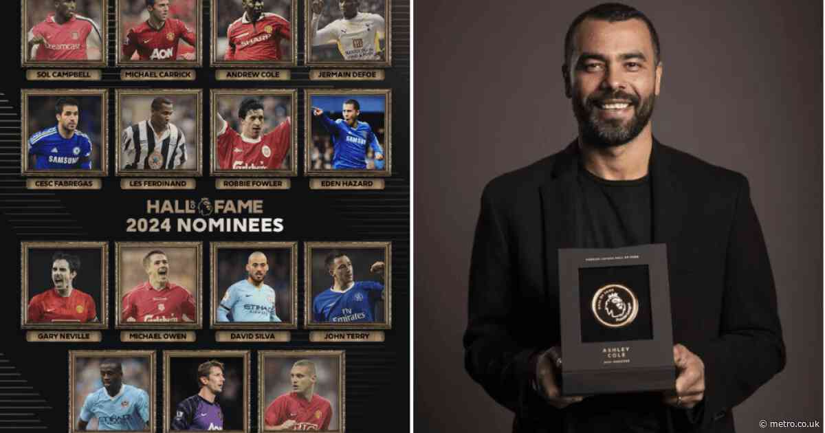 Premier League reveal latest Hall of Fame nominees after Arsenal and Chelsea legend Ashley Cole is inducted