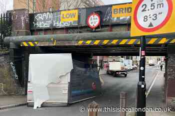 Truck hits Brockley Mantle Road low bridge