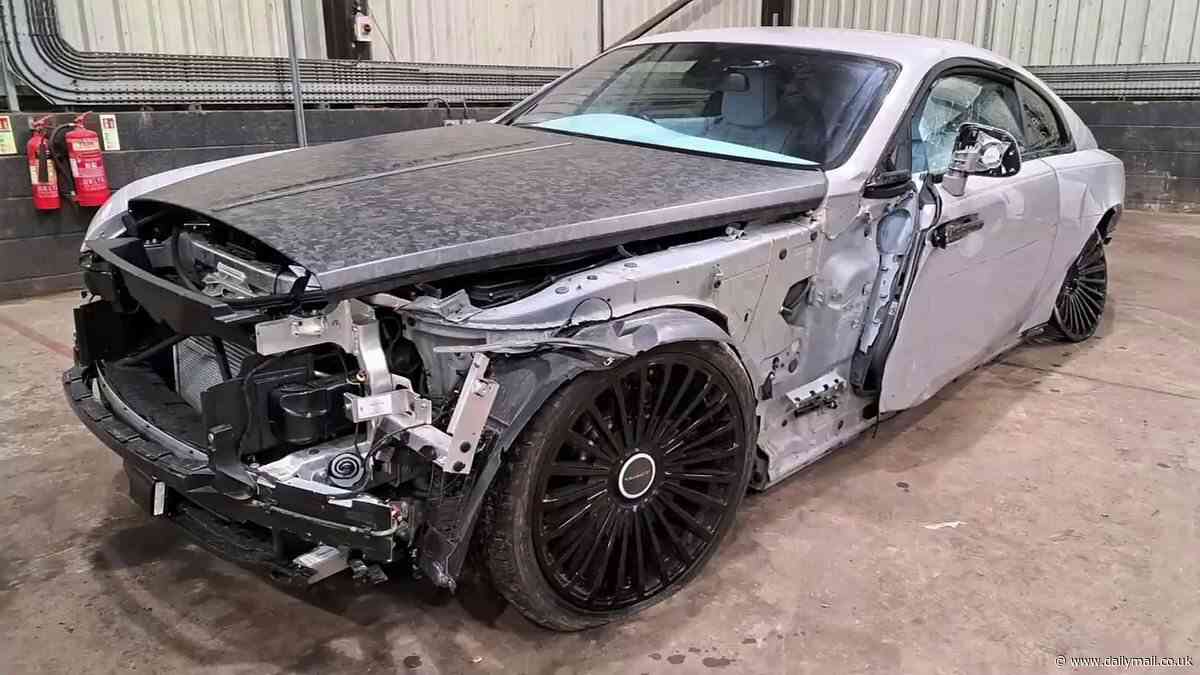 Revealed: Incredible damage Marcus Rashford car crash did to his £700,000 Rolls Royce is laid bare by a YouTuber who bought it at cut-price- after Man United star ditched car with just 1,000 miles on the clock