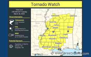 Update: Tornado Watch in Effect Until Early Tuesday