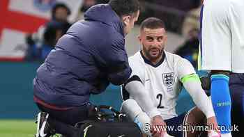 Man City handed major boost as Kyle Walker 'avoids serious hamstring injury' after limping off for England... with Pep Guardiola's side 'hopeful' star will be fit for crunch Arsenal clash