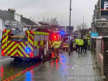 Firefighters attend blaze in derelict Brighton building