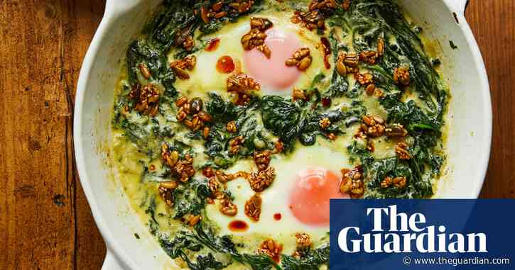 Eggs galore! Creamed spinach and Korean-style eggs in a chilli paste stew