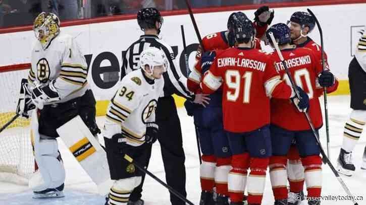 NHL roundup: Zacha’s late goal lifts Bruins over Panthers 4-3