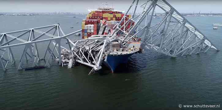 Nederlandse Saimaagracht ligt gevangen achter ingestorte brug Baltimore