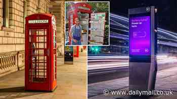 Britain's phone boxes get a 21st century makeover! BT is turning thousands into hi-tech Street Hubs with WiFi and free phone chargers