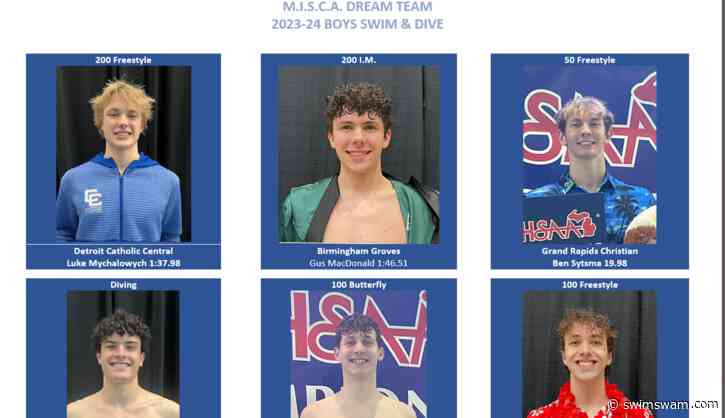 MISCA Announces Boys 2023-24 ‘Dream Team’ for Michigan HS Swimming