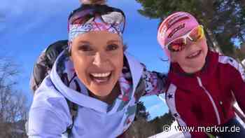 Deutsche Olympiasiegerin filmt Tochter beim Langlaufen – und liefert sich dann hitzige Diskussion mit Fan