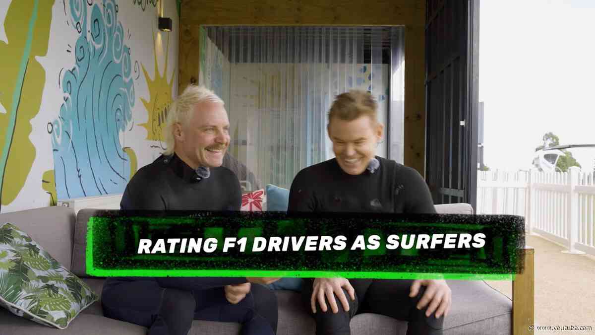 Rating F1 Drivers as Surfers | ft. Valtteri Bottas and Channel 10's Scott Mackinnon 🏄‍♂️🤓