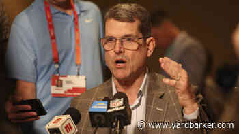 Did Jim Harbaugh tip his hand about what Chargers will do with No. 5 pick?