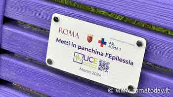 Inaugurata la prima panchina Viola di Roma di sensibilizzazione sull'epilessia