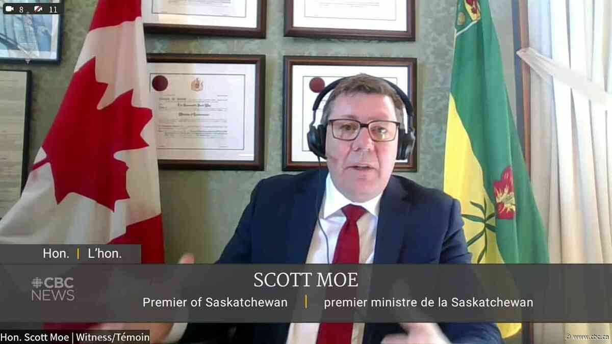 Sask. Premier Moe speaks on carbon tax during federal committee meeting