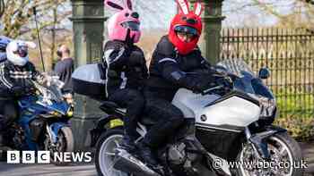 Watch: Hundreds of bikers join charity Easter egg run