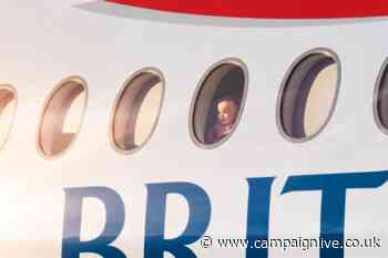BA billboards flip the camera to show passengers looking out of aircraft windows