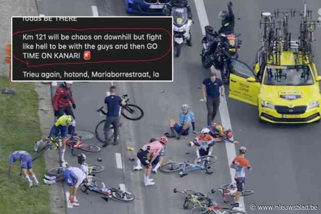 Visma-Lease a Bike wilde koers openbreken waar Wout van Aert viel: “De afdaling wordt chaos, maar vecht om bij de ploeg te blijven”
