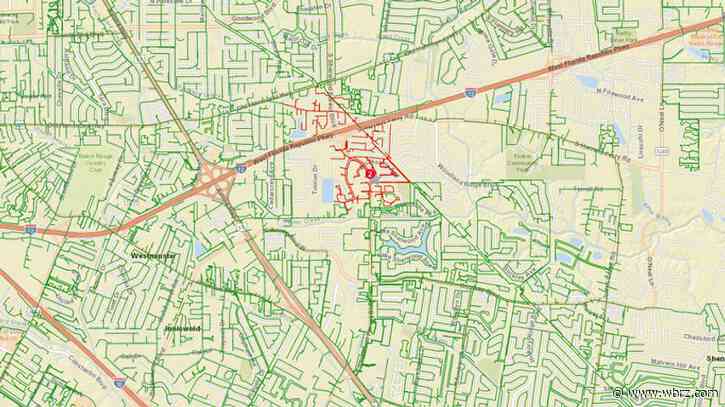 Power outage along Sherwood Forest Boulevard snarls traffic during Thursday morning commute