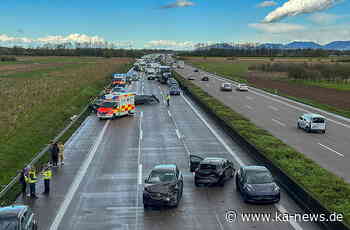 Kilometerlanger Stau auf A5: Mehrere Unfälle mit rund 20 Fahrzeugen bei Renchen