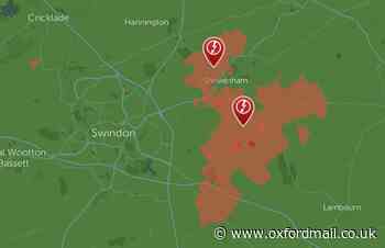 Weather causing power cut in Oxfordshire village