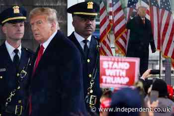 Jan 6 police officer slams ‘opportunistic grifter’ Trump as former president hails ‘law and order’ at NYPD cop’s wake