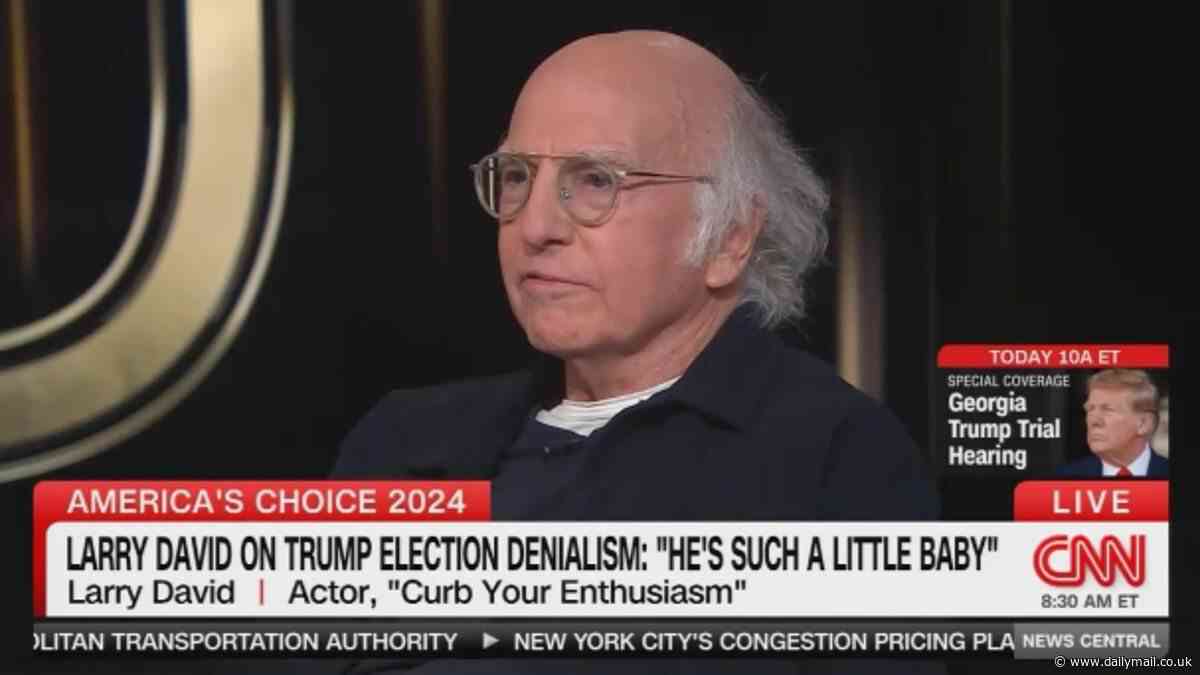 Larry David unleashes on Trump calling him an 'insane sociopath' and 'little baby' for claiming the 2020 election was stolen in latest celebrity rant against former president